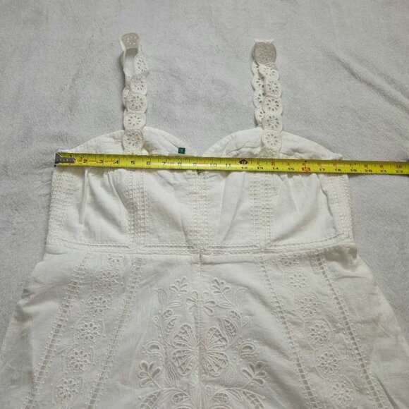 NWOT XL Farm Rio x Anthropologie Sleeveless Richelieu Midi Dress white pineapple - Picture 8 of 12